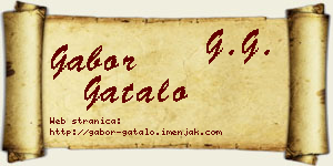 Gabor Gatalo vizit kartica